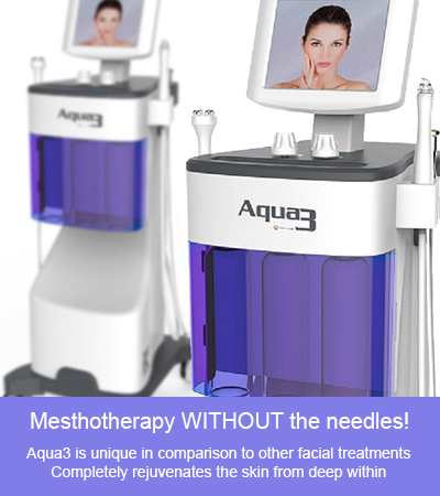 Aqua3 Machine Our new mesthotherapy machine For the treatment of acne, hyperpigmentation, dry or dull skin, stretch marks and more